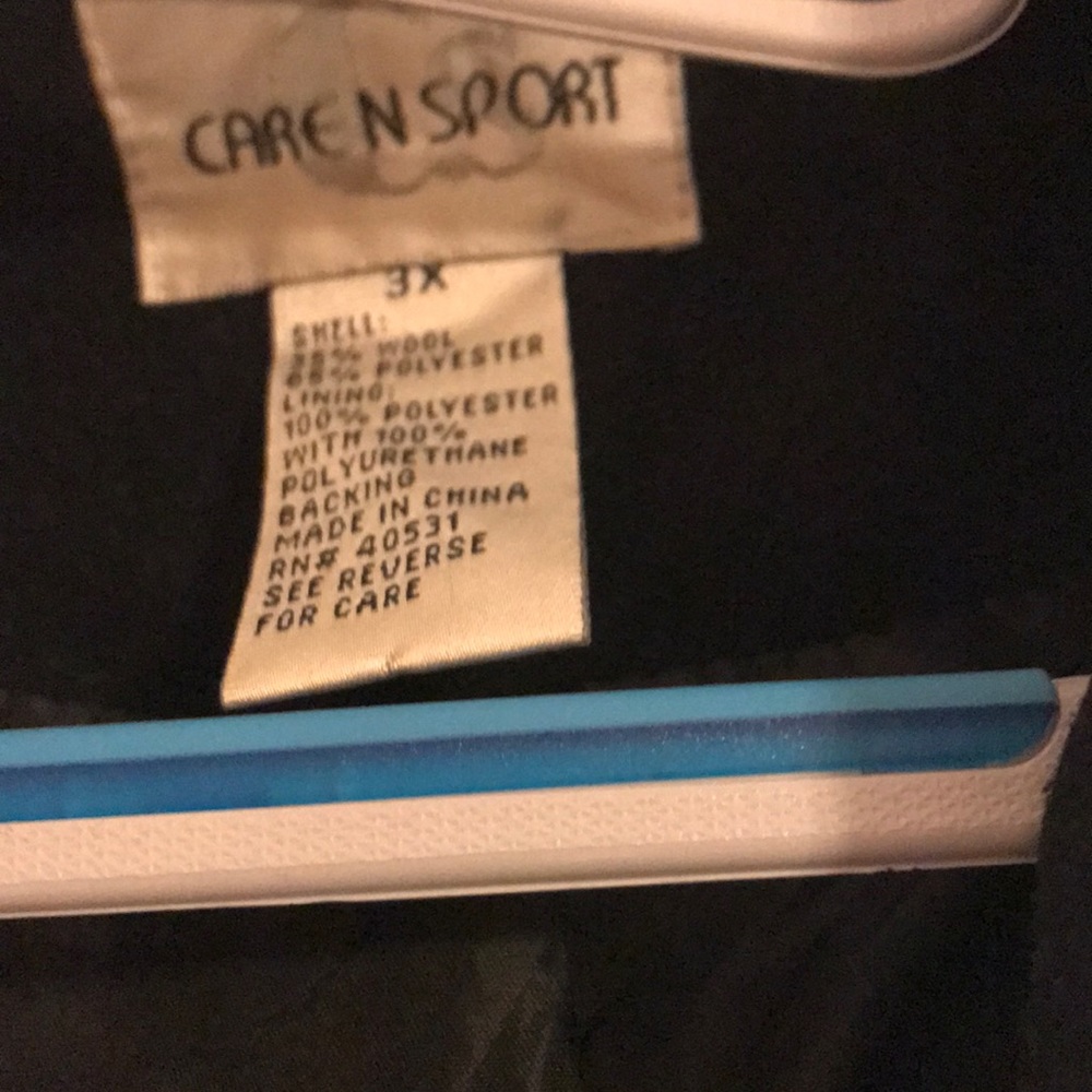 Care N Sport Black Wool Coat - Picture 8 of 8